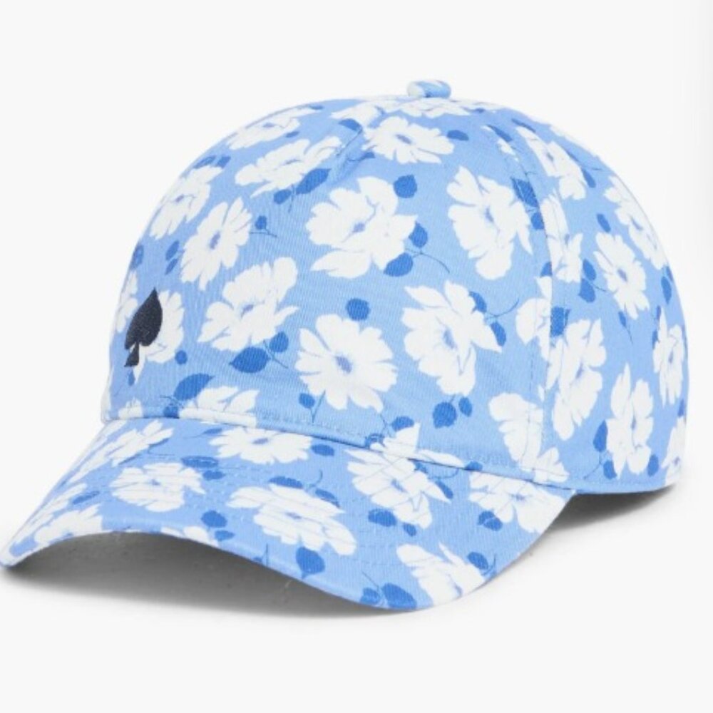 NWT kate spade Springtime Floral in Blue Baseball Cap